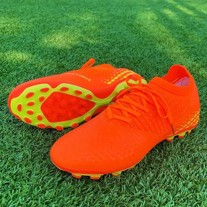 Crampons de football pour hommes et jeunes - Baskets d'entraînement en tricot respirantes