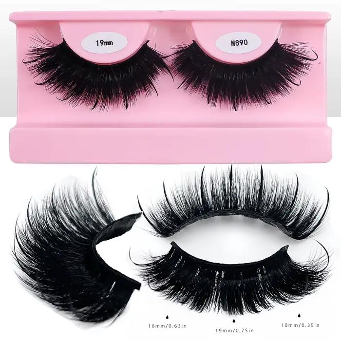 REDSIREN Faux cils en vison pointes vaporeux épais naturel pleine bande cils nouveau maquillage moel