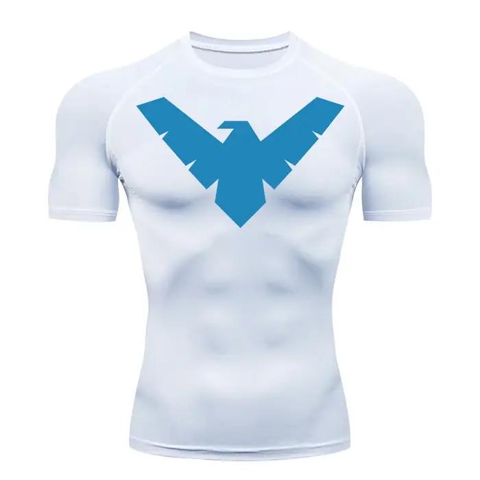 Chemises de Compression graphiques à manches courtes pour hommes, t-shirts d'entraînement de gymnast