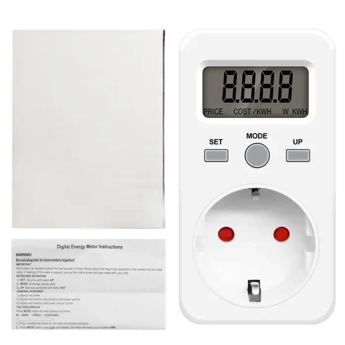 Wattmètre numérique 220V 110V AC, compteur de consommation d'électricité, compteur d'énergie, prise