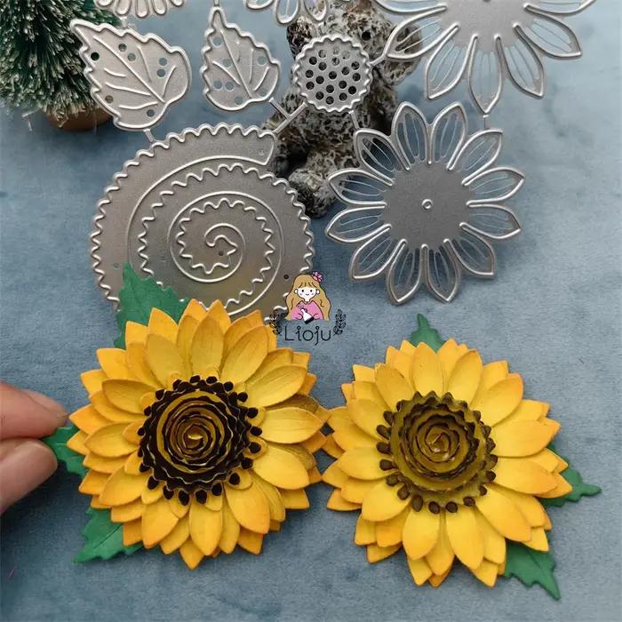 Matrices de découpe de pétales de fleurs de marguerite, pour bricolage, Scrapbooking, cartes de gauf