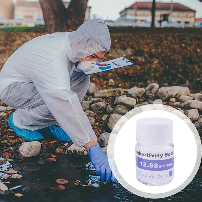 Solution d'étalonnage pour testeurs EC TDS, réutilisable, 25ml, aster us/cm, 1413us/cm, 12.88 ms/cm,