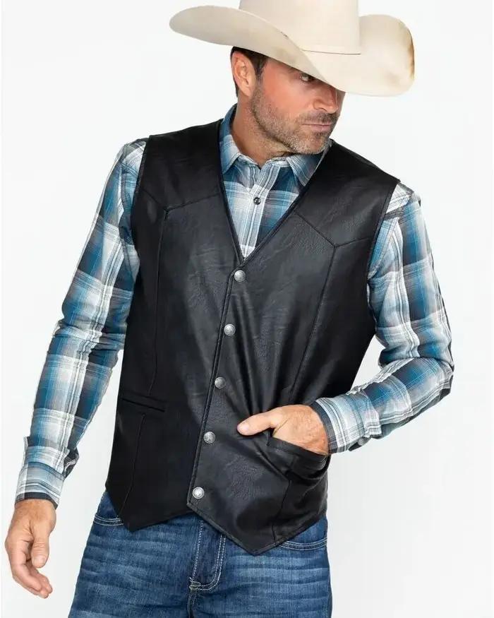 Hommes gilet noir motard moto Hip Hop gilet mâle Faux cuir Punk printemps sans manches en cuir gilet