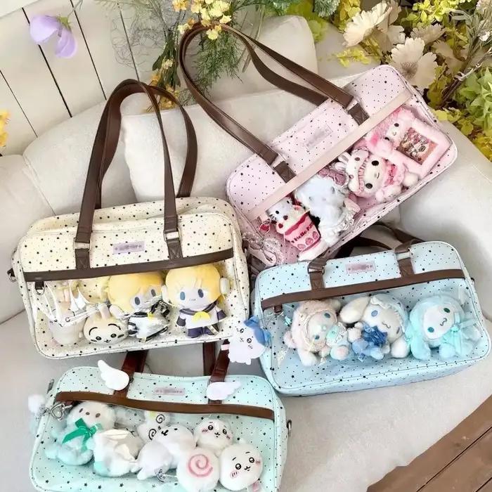 Nouveau Sac à Bandoulière Ita Grande Capacité en Dentelle, Style Lolita, avec Poche Transparente, Y2