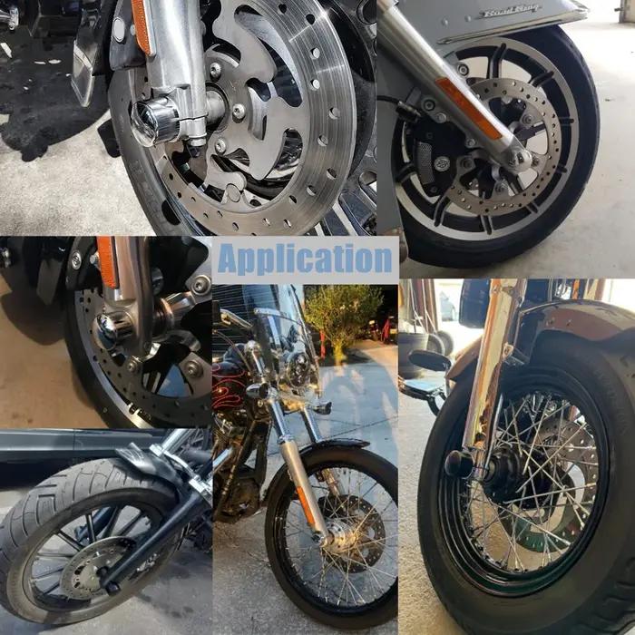 Moto Réglable Essieu Avant Écrou Boulon Capuchon pour Harley Sportster 883 1200 Dyna VRSCA V Rod 200