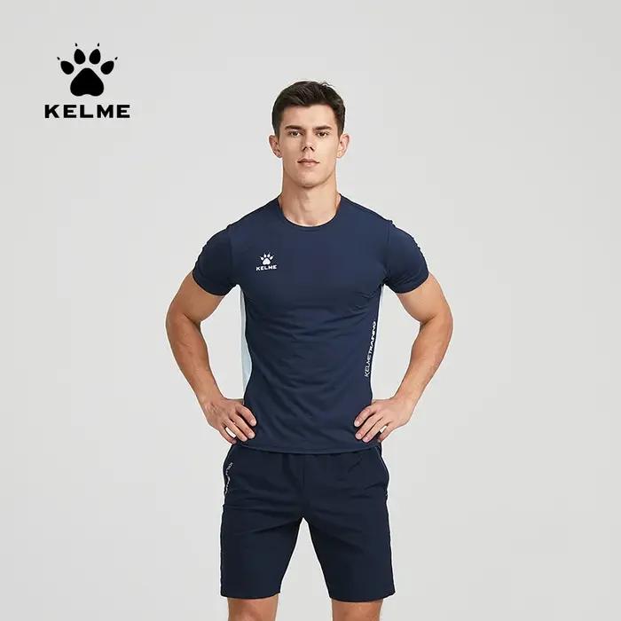 KELcloser-T-shirt de sport à manches courtes pour homme, vêtement de course, d'entraînement, d'exerc