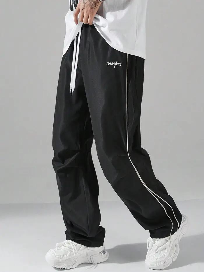 Pantalon de Surintendant Décontracté Respirant pour Homme, Couleur Unie, Droit, à la Mode, Streetwea