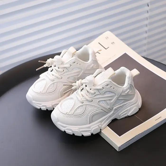 Chaussures de sport décontractées pour enfants avec semelles épaisses, baskets polyvalentes tendance