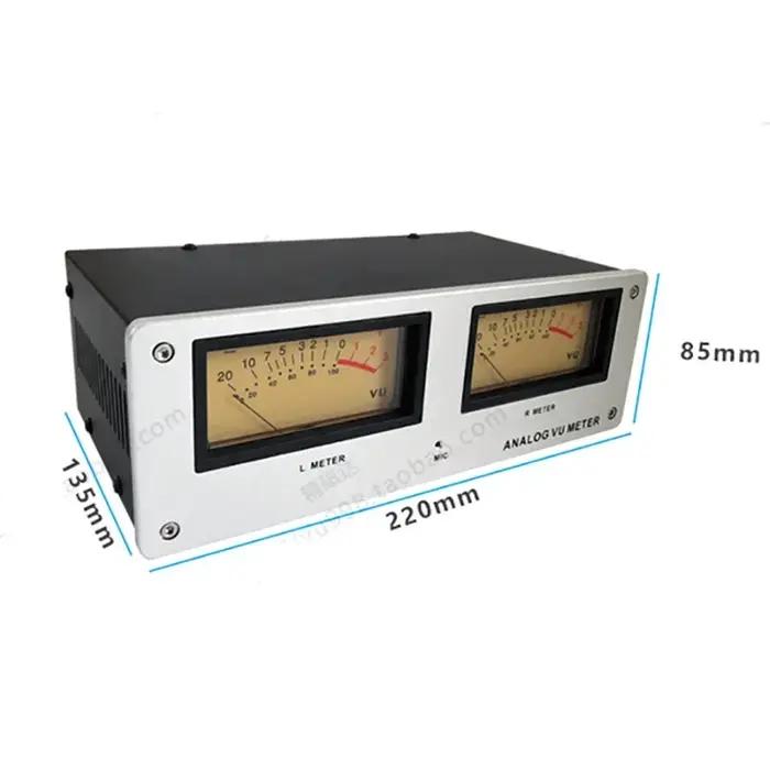 VU meter très sensibleSpectromètre musicalCarré grand VU MeterLED rétro-éclairage chaudDual-mode Osc
