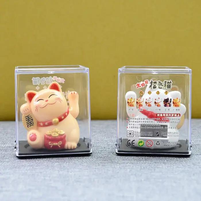 Maneki Neko – chat porte-bonheur à énergie solaire, chat porte-bonheur chinois, agitant la main, déc