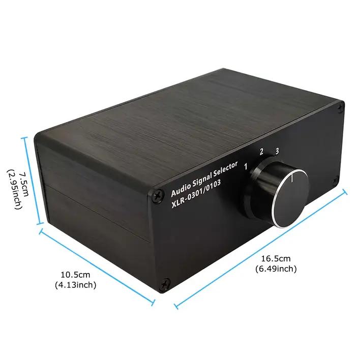 Mathiateur de câble de signal XLR d'entrée audio, commutateur de sélecteur, connecteur de source Sch