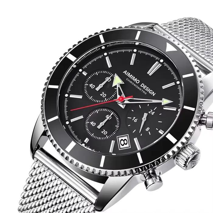 Montres pour hommes, analogiques, à quartz, chronographe, étanches, montres-bracelets pour hommes, m