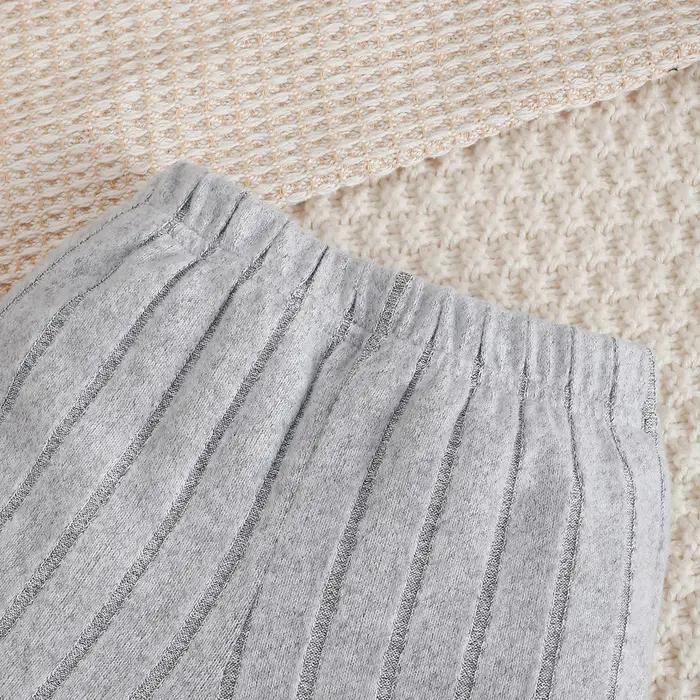 0-18 mois nouveau-né bébé garçon ensemble col rond couleur bloquée body + pantalon + chapeau confort