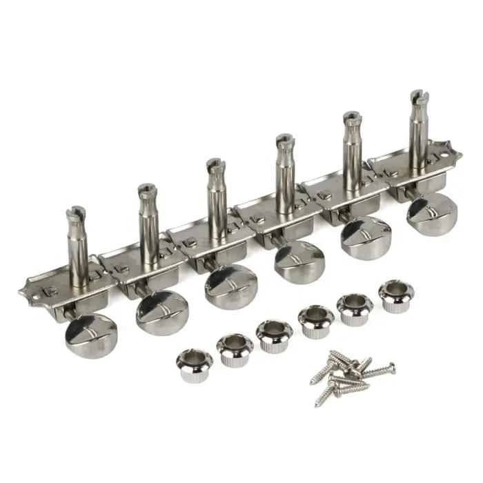 FLEOR – ensemble de têtes de guitare électrique Vintage 6 en ligne, Nickel argent, accordeurs, touch
