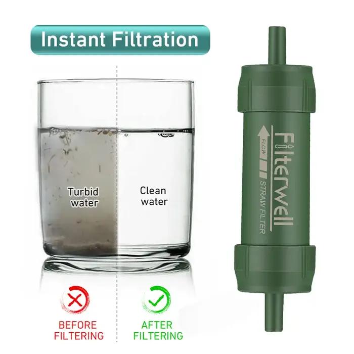 Westtune Mini filtre à eau extérieur paille Camping Purification Portable randonnée purificateur d'e