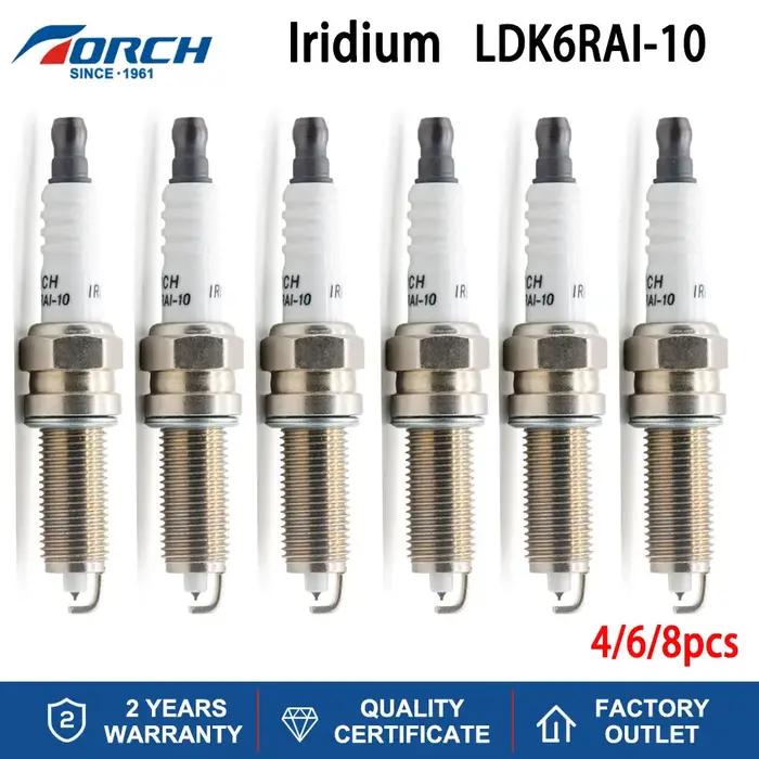 4-8 pièces Bougies Iridium TORCH LDK6RAI-10 Remplace pour SILZKR6B10E LZKR6B-10E HYUNDAI 18846-10060