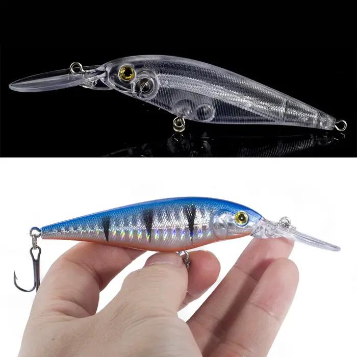 Nouveau 11 cm 10.5g appât dur méné strie leurres de pêche basse crochet d'eau douce perche de plongé
