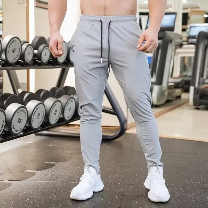 Ice inj- Pantalon de survêtement ultra-fin pour homme, pantalon de sport rafraîchissant, coupe sèche