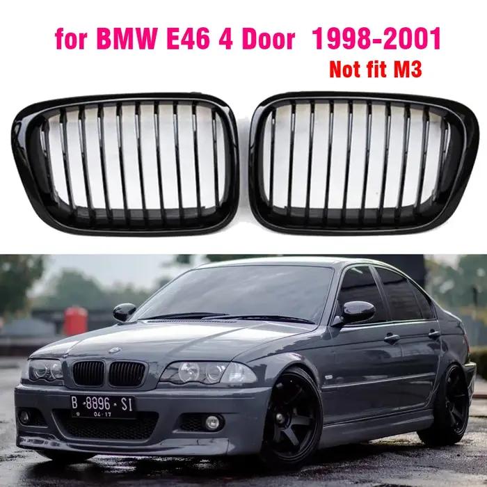 Grilles de radiateur de pare-chocs avant ABS de voiture, Gril pour BMW E46 série 3 1998 1999 2000 20