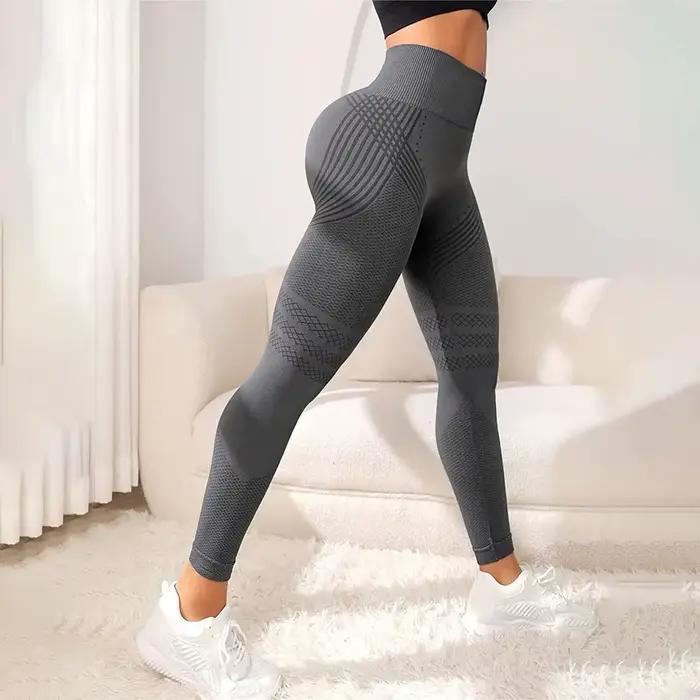 Leggings de fitness taille haute pour femmes - Sans couture et respirant pour l'entraînement