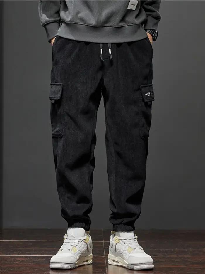 Pantalon décontracté à taille élastique pour homme, droit, proximité, wstring, harem, jogging, sport