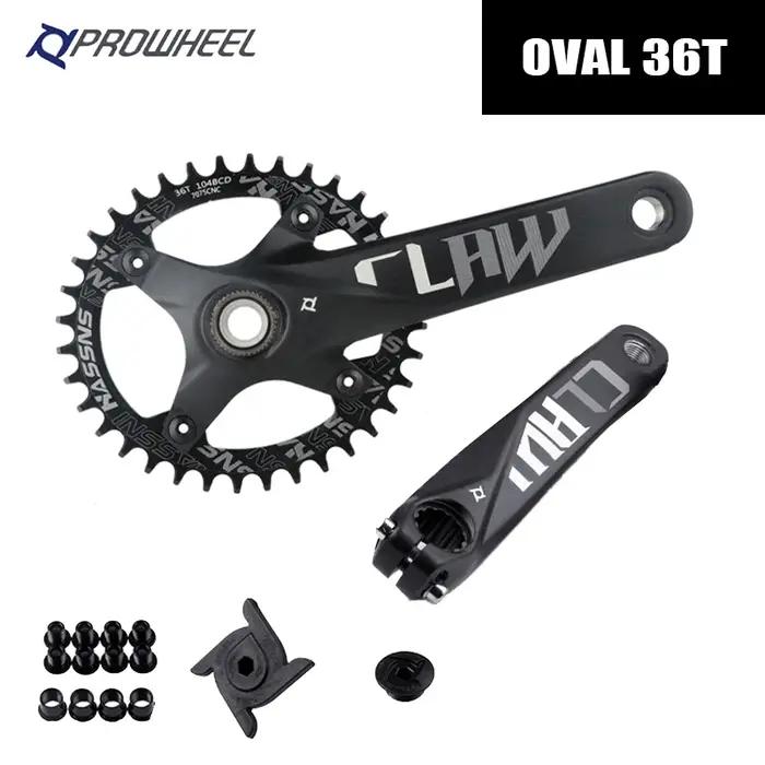 PROWHEEL-Pédalier double manivelle intégré pour vélo, bras de manivelle Hollowtech, bielles VTT, 104