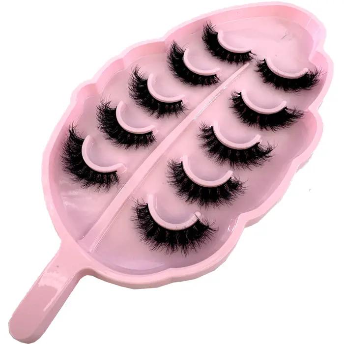5 paires de cils en vison faux cils naturels/épais longs cils doux moelleux vaporeux 3D cils Extensi