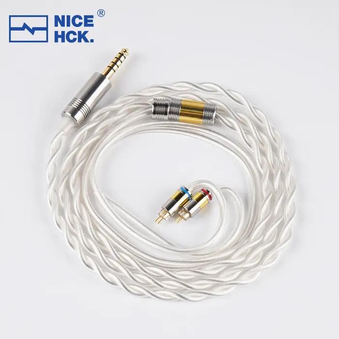 NICEHCK SnowCat câble HiFi 6N OCC + 6N fil d'écouteurs OCC plaqué argent 3.5/2.5/4.4 MMCX/2Pin/QDC p