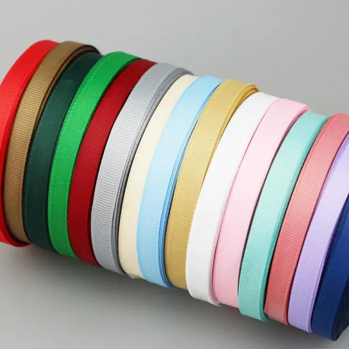 (25 yards/rouleau) ruban gros-grain 10mm, vente en gros, rubans de décoration pour emballage cadeau,
