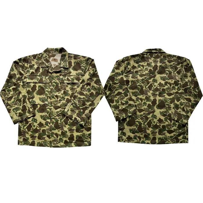 Uniforme de Soldat Américain WW2, Manteau de Camouflage Double Face, Veste de Soldat HBT Vintage, po