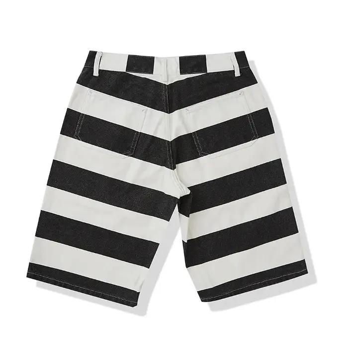Short d'Été en Coton à Rayures pour Homme, Vêtement Classique Vintage, Décontracté, Droit, Taille Mo