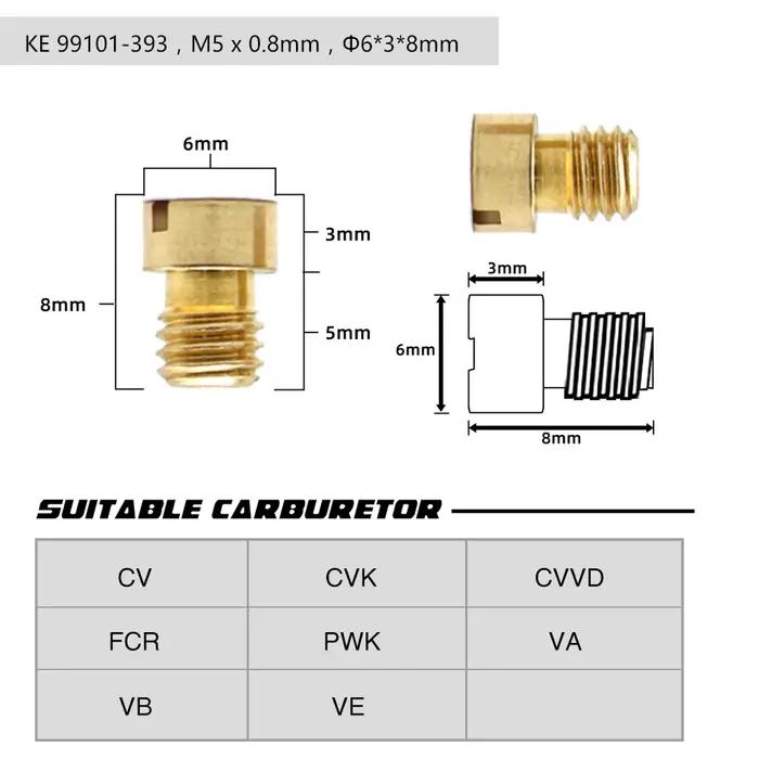 ZSDTRP 20 pièces carburateur principal/lent pilote Jet ensemble de remplacement pour PWK PWM PE 24 2