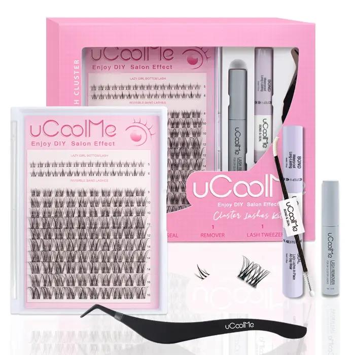 UCoolMe cils Venus 132 pièces Kit de grappes à portée plus large avec dissolvant de liaison et de jo