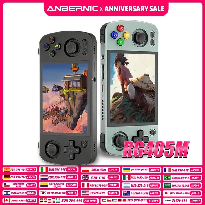 Console de jeu portable en métal ANBERNIC RG405M, système Android 12, processeur Unisoc Tiger T618,