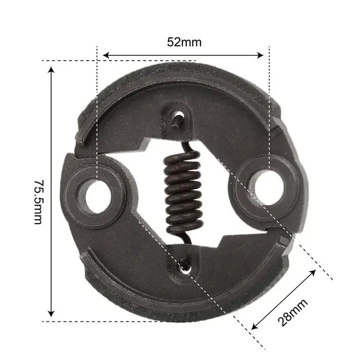 Embrayage en métal pour moteur de débroussailleuse 43CC 49CC 52CC