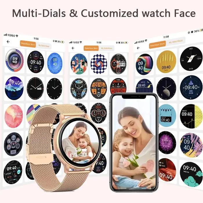 MEVADEN-Montre intelligente d'appel Bluetooth pour hommes et femmes, montres à cadran personnalisé,