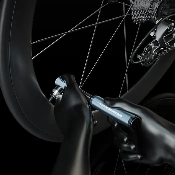 Mini pompe à vélo en alliage d'aluminium compacte pour cyclisme et randonnées, avec valve Presta pour vélos de route et VTT