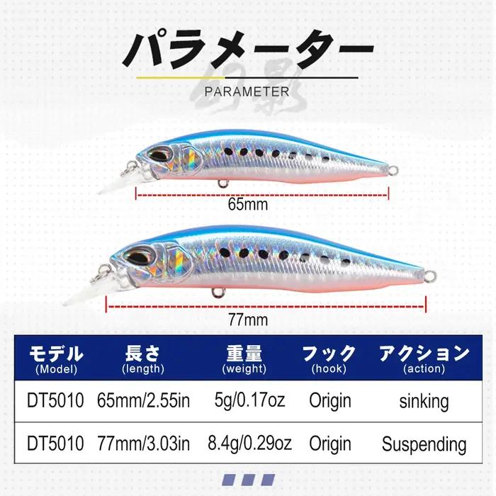 D1 Realis méné leurres de pêche Wobblers artificiels 77F & 8.5g 65S & 5g appât dur Jerkbait profonde