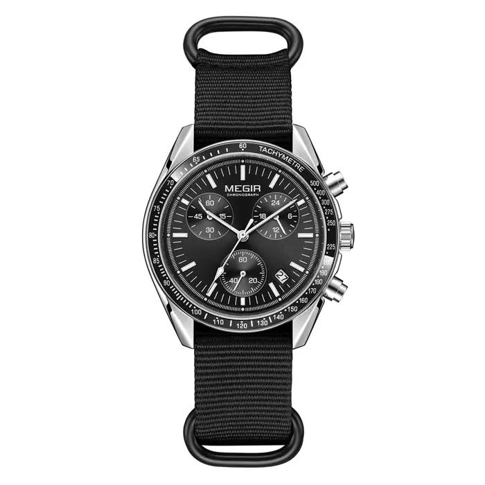 MEGIR Quartz chronographe montres hommes étanche Sport montre-bracelet hommes avec mode bracelet en