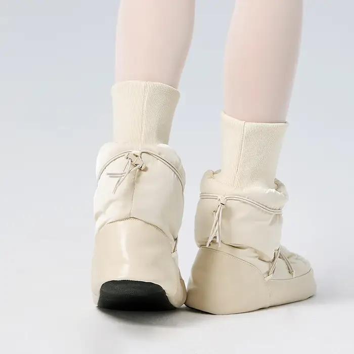 Bottes de ballet chaudes pour filles et femmes, bottes de danse montantes, bottes chaudes avec poign