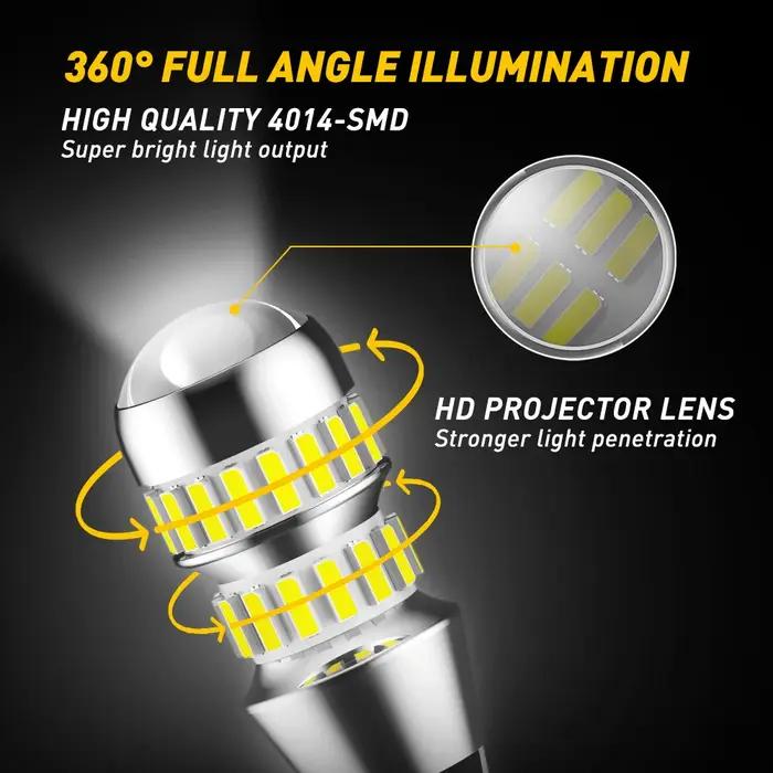 AUXITO 2000LM W16W LED Super lumineux T15 LED feux de recul sans erreur pour Audi A4 B8 Mercedes Ben