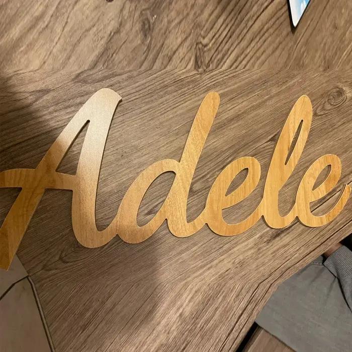 Signe de nom en bois personnalisé, décor de pépinière personnalisé, décor de mur