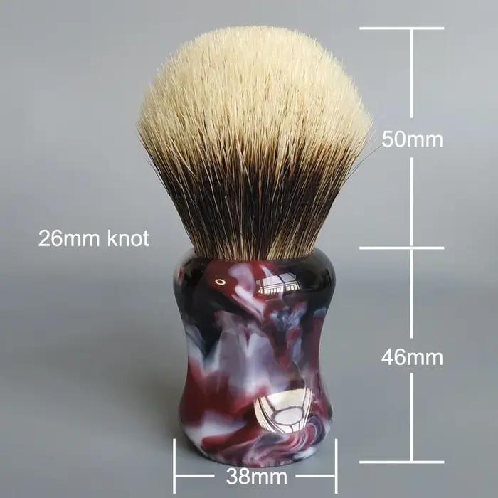 Dscosmetic – brosse de rasage dense à 2 bandes, 26mm, avec une bonne colonne vertébrale