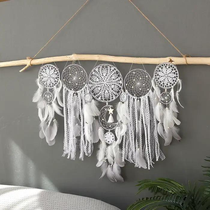 Attrape-rêves bohème pour chambre à coucher, décor de mariage et de Noël, grand mur de confection, o