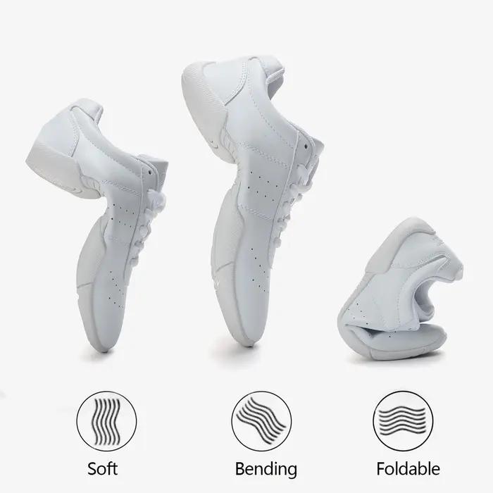 Chaussures de cheerleading blanches pour filles et femmes, baskets de danse antidérapantes et confor