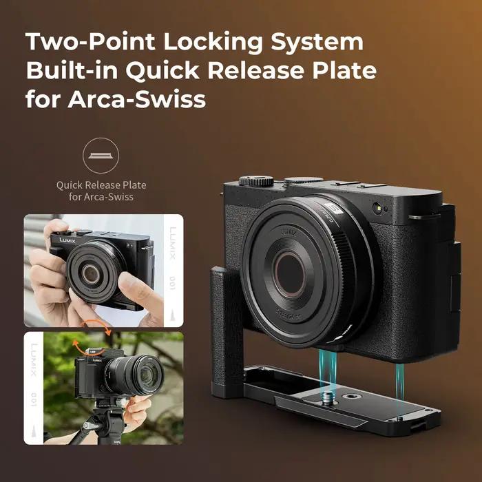 SmallRig-Poignée en forme de L pour Panasonic LUMIX S9, plaque de dégagement rapide Arca-Swiss pour