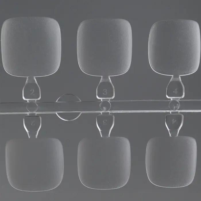 120/150 pièces ongles courts carrés faux Gel doux couverture complète pré-forme orteil pointe mat pr