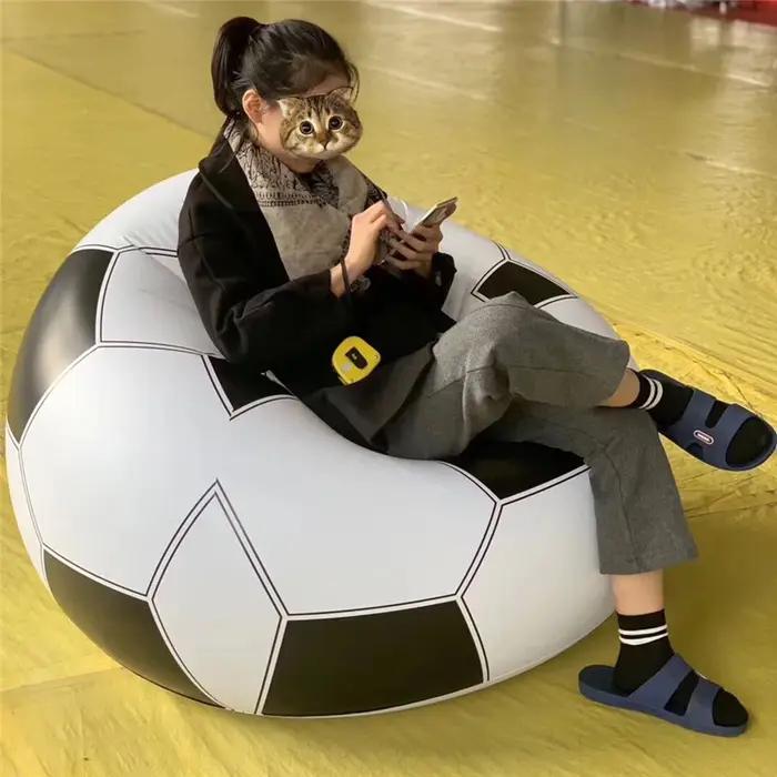 Canapé de Football gonflable, ballon de Football, chaise longue à Air, pouf de basket-ball, mobilier