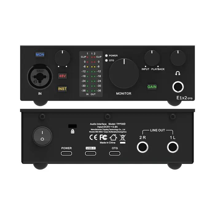Topping E1x2 OTG profession elle Audio-Schnitts telle ordinateur téléphone singen Streaming en direc