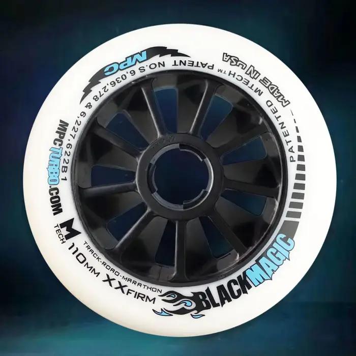 Roues magiques noires MPC SRC XXFirm XFirm 110/100/90mm, pneus de course Marathon pour patins à vite